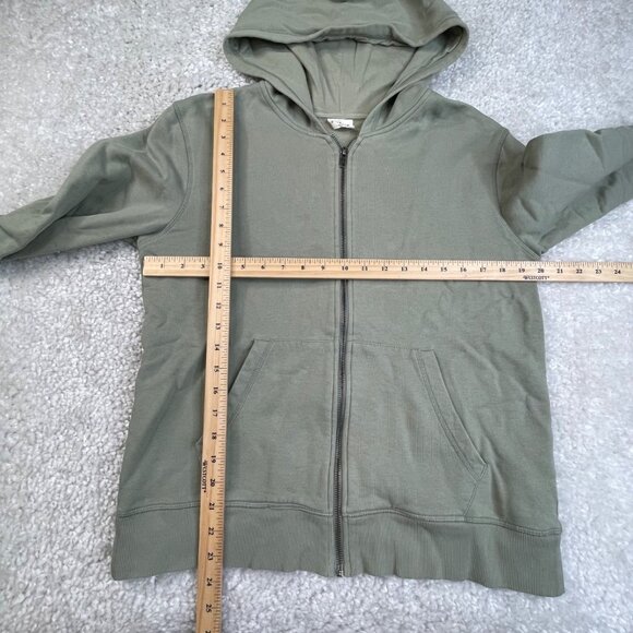 Pact Organic Cotton Sage Green Zip Up Hoodie FLAW - Picture 9 of 9